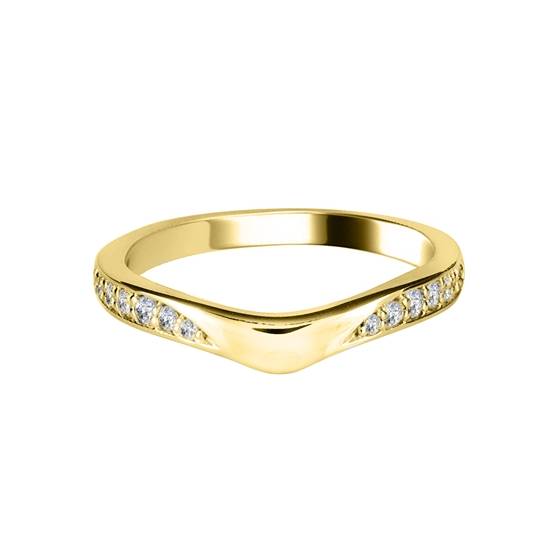 0.20ct Round Diamond Shaped Wedding Ring