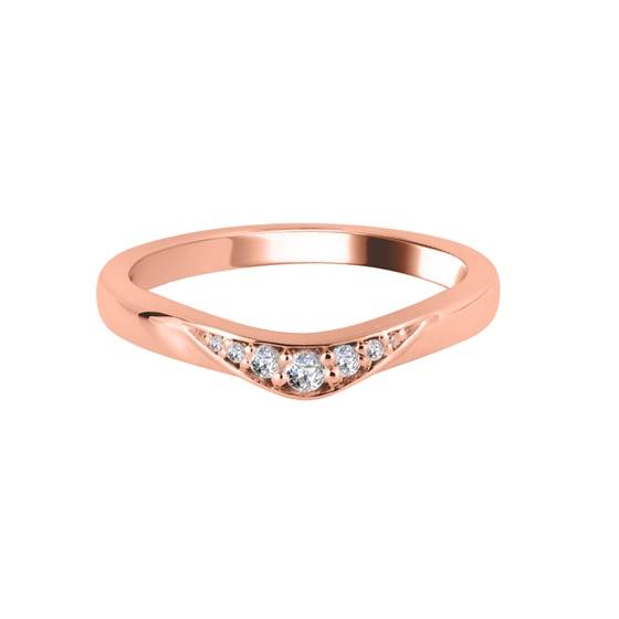 0.10ct Round Diamond Shaped Wedding Ring