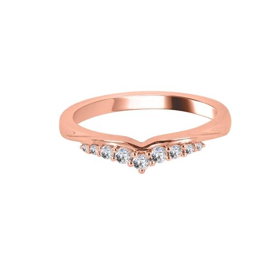 0.15ct Round Diamond Shaped Wedding Ring