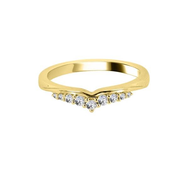0.15ct Round Diamond Shaped Wedding Ring