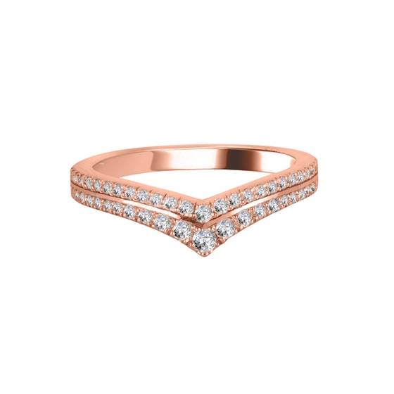 0.35ct Round Diamond Shaped Wedding Ring