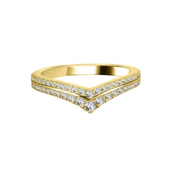 0.35ct Round Diamond Shaped Wedding Ring