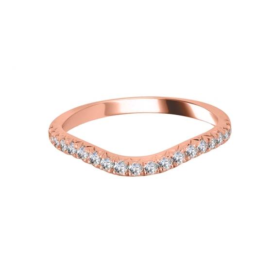 3mm Round Diamond Shaped Wedding Ring