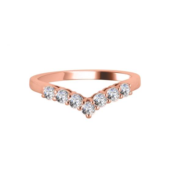 0.40ct Round Diamond Shaped Wedding Ring
