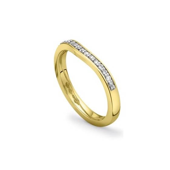2.5mm Shaped Diamond Wedding Ring
