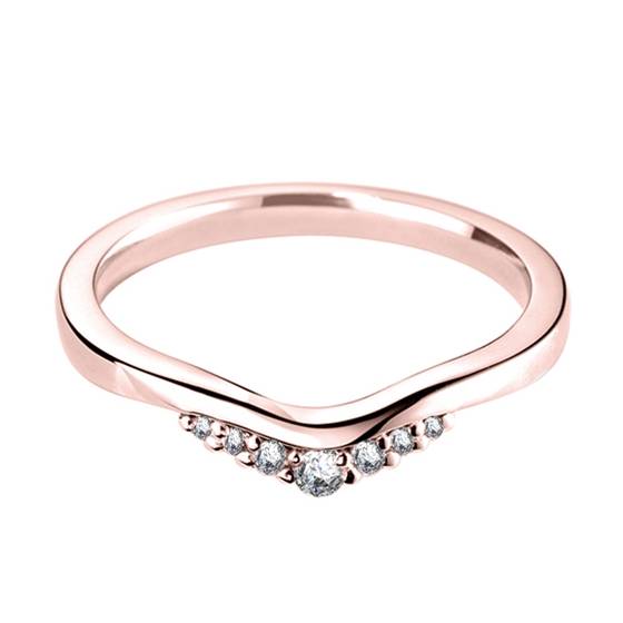 2mm Shaped Diamond Wedding Ring