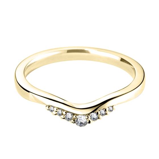 2mm Shaped Diamond Wedding Ring