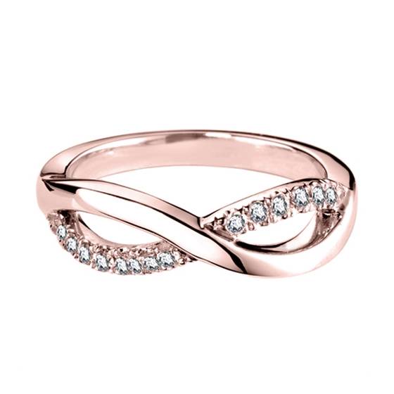 2mm Infinity Shaped Diamond Wedding Ring