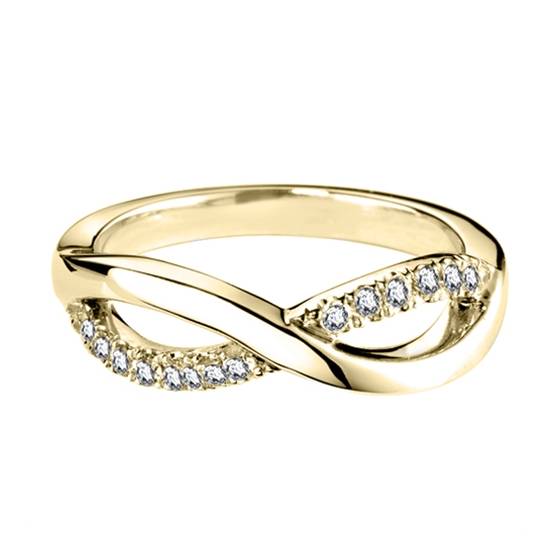 2mm Infinity Shaped Diamond Wedding Ring