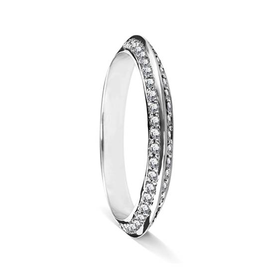3mm Shaped Diamond Wedding Ring