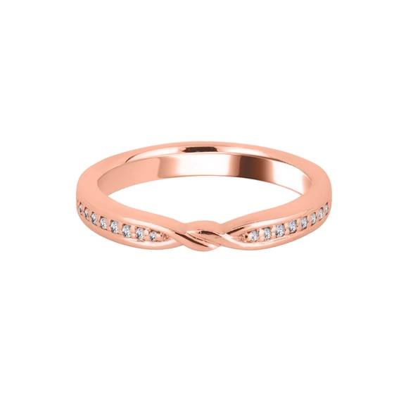 0.10ct Round Diamond Shaped Wedding Ring