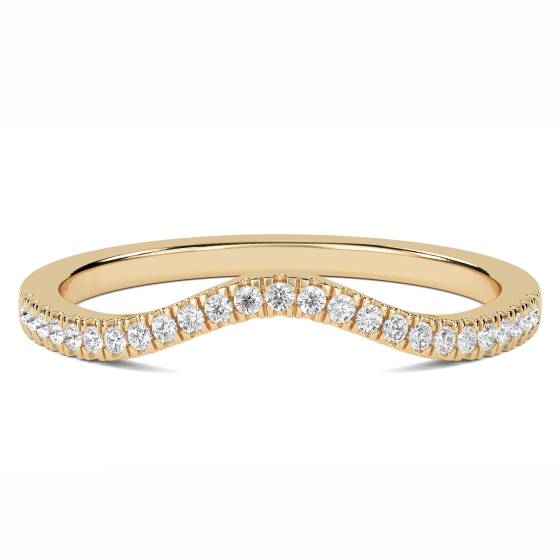 0.25ct VS/E-F Round Cut Labgrown Diamond Shaped Diamond Wedding Ring