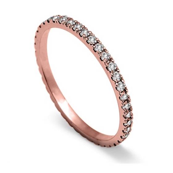 Full Set Round Diamond Vintage Wedding Ring