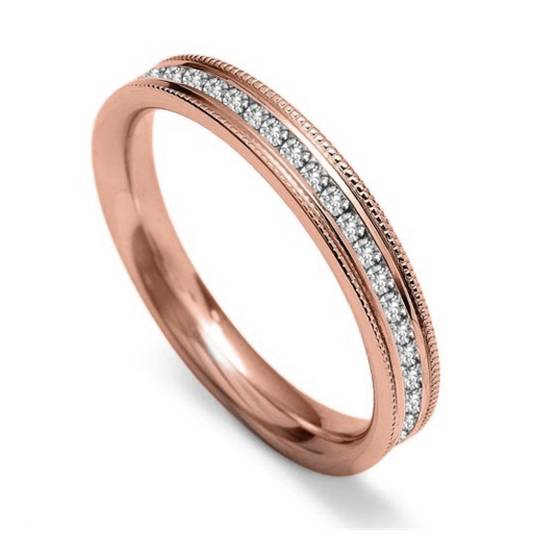 40% Round Diamond Vintage Wedding Ring