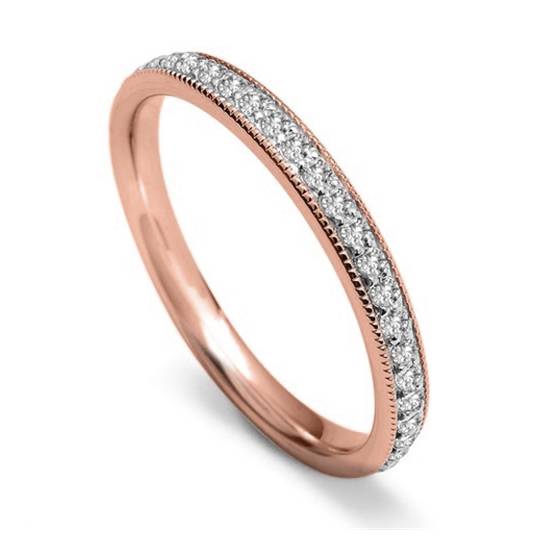 40% Round Diamond Vintage Wedding Ring