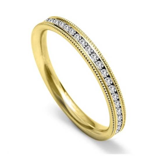 60% Round Diamond Vintage Wedding Ring