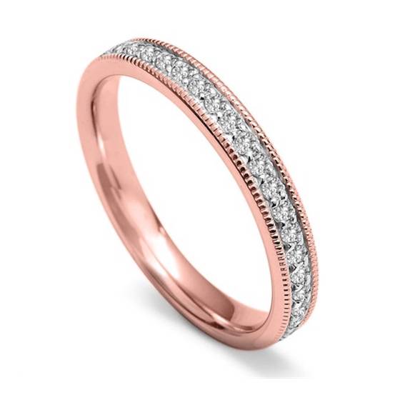 60% Round Diamond Vintage Wedding Ring