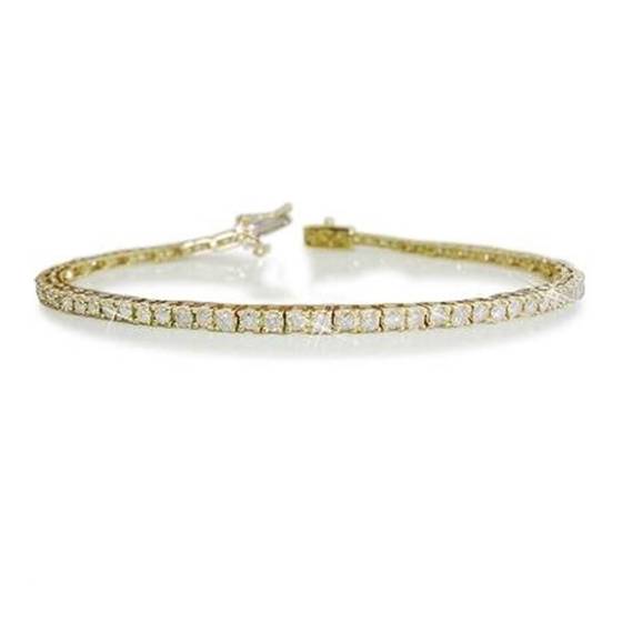 Traditional Single Row Round Diamond Tennis Bracelet