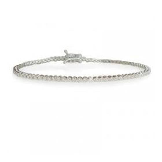 Single Row Round Diamond Tennis Bracelet