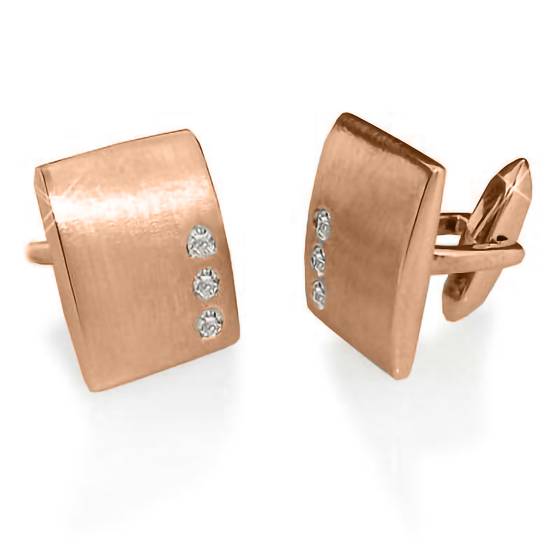 Diamond Set Mens Cufflinks