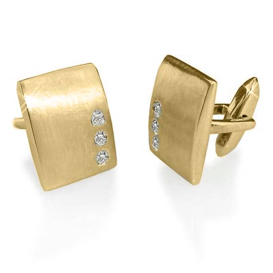 Diamond Set Mens Cufflinks