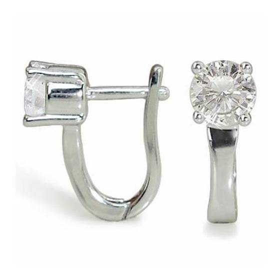 Round Diamond Hoop Earrings