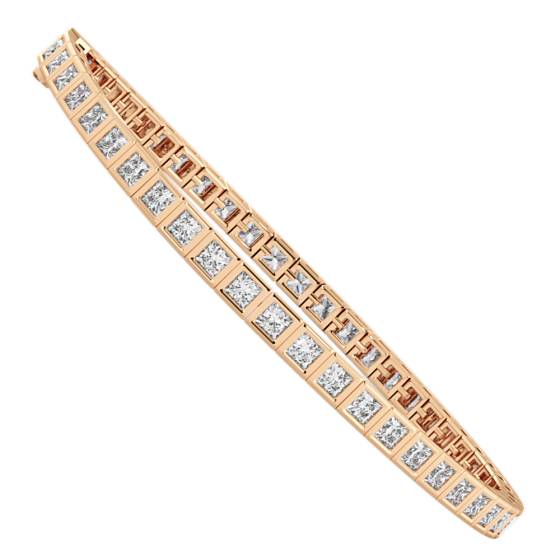 DAVENPORT Bezel set Princess cut Single Line Bracelet