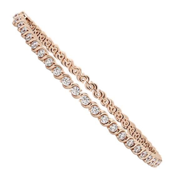 SHARAPOVA S link Round cut Diamond Line Bracelet