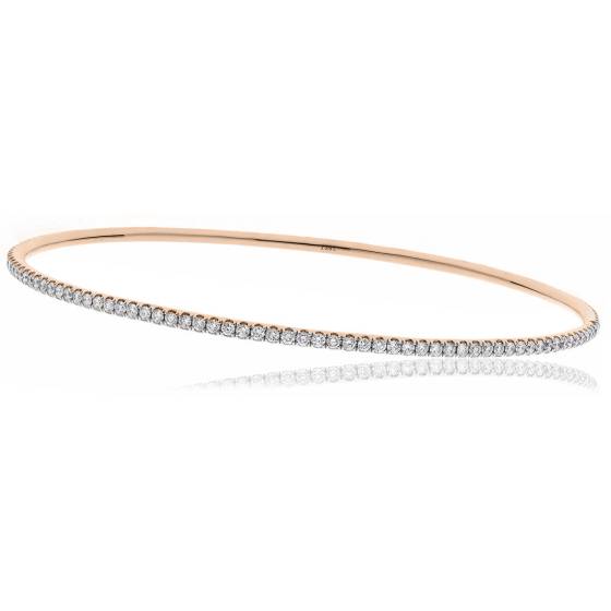 HBRDB057 Round cut Claw Set Diamond Bangle