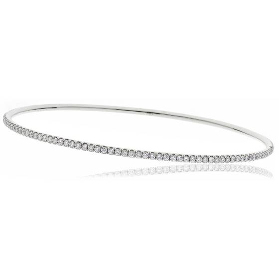HBRDB057 Round cut Claw Set Diamond Bangle