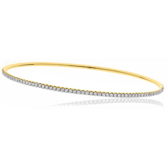 HBRDB057 Round cut Claw Set Diamond Bangle