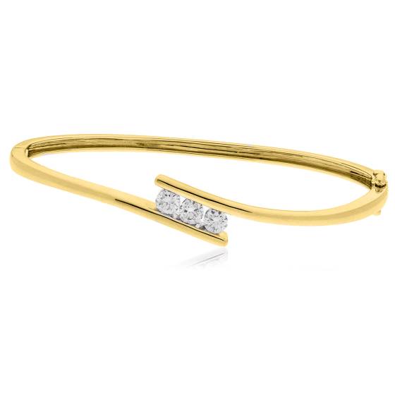 HBRDB058 Channel Set Diamond Bangle