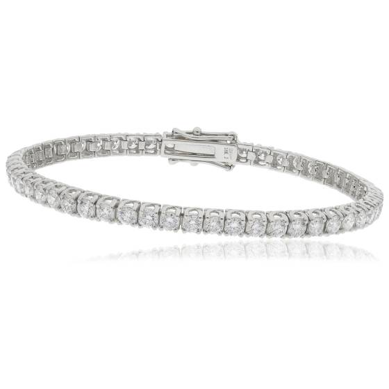 HBRSR073 Single Row Twisted Claw Diamond Tennis Bracelet