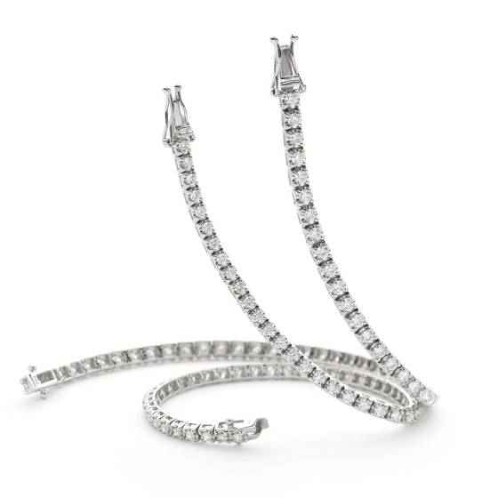 HBRSR075 Claw Set Single Row Brilliant cut Diamond Bracelet