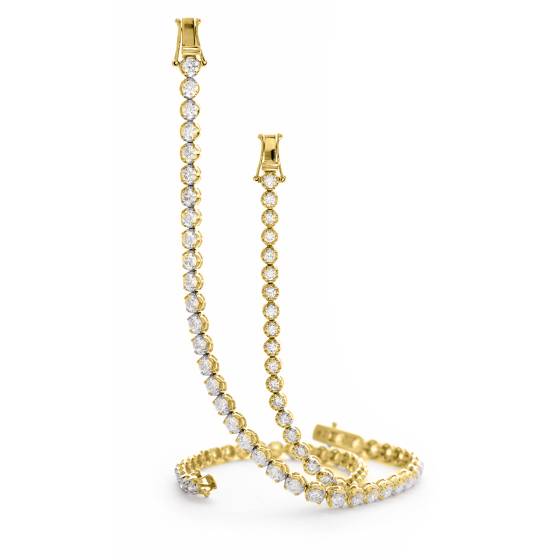 HBRSR076 Bezel Set Single Row Round Diamond Bracelet