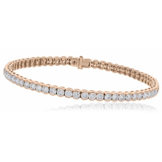 HBRSR079 Semi Bezel Single Row Diamond Bracelet