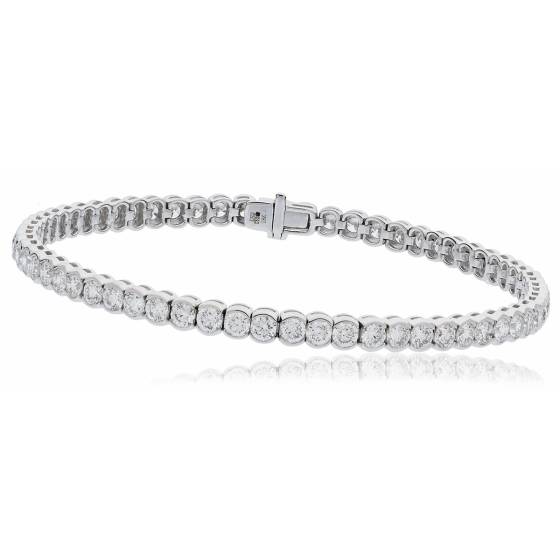 HBRSR079 Semi Bezel Single Row Diamond Bracelet