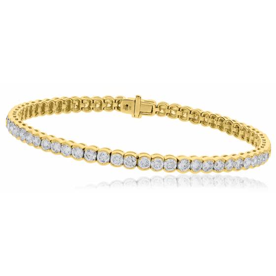 HBRSR079 Semi Bezel Single Row Diamond Bracelet