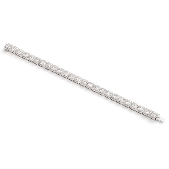 HBX024 Round & Baguette Diamond Designer Bracelet