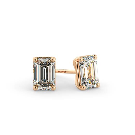 HEE127 Emerald Stud Diamond Earrings