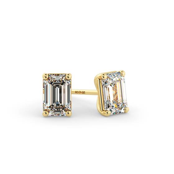 HEE127 Emerald Stud Diamond Earrings