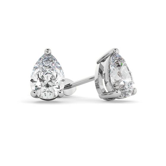 HEPE51 Pear Stud Diamond Earrings