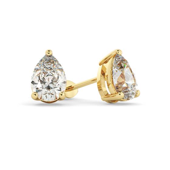 HEPE51 Pear Stud Diamond Earrings