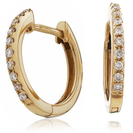 HER150 Round cut Hoop Diamond Earrings