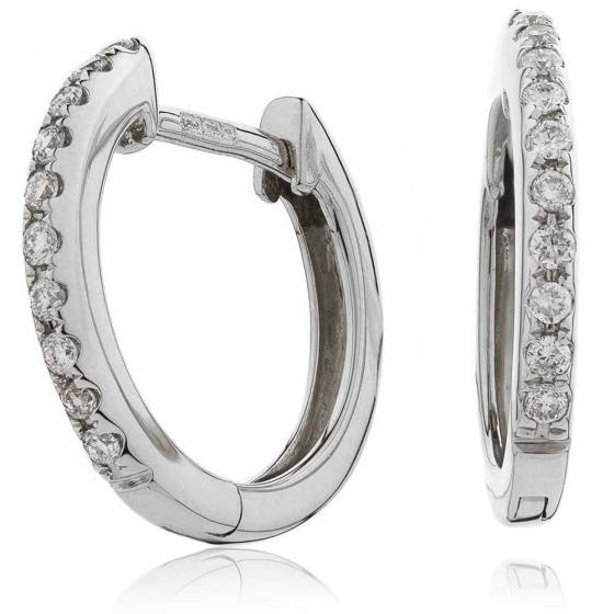 HER150 Round cut Hoop Diamond Earrings