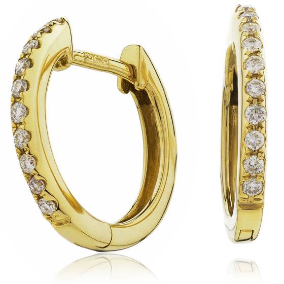 HER150 Round cut Hoop Diamond Earrings