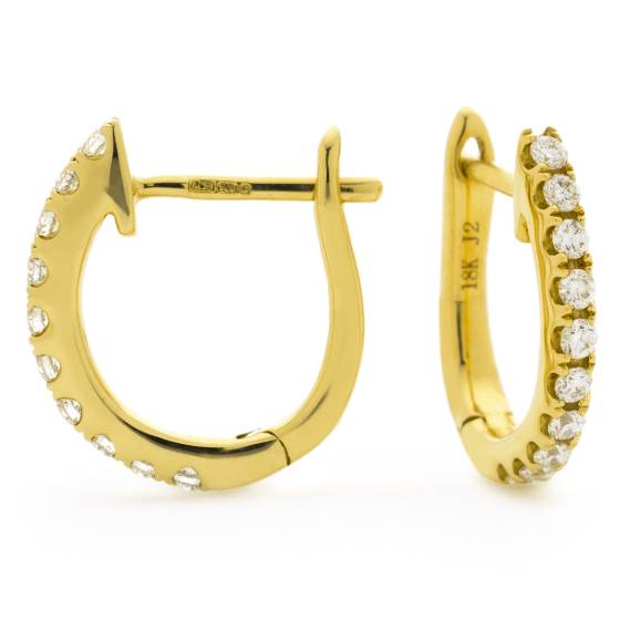 HER162 Round Diamond Hoop Earrings