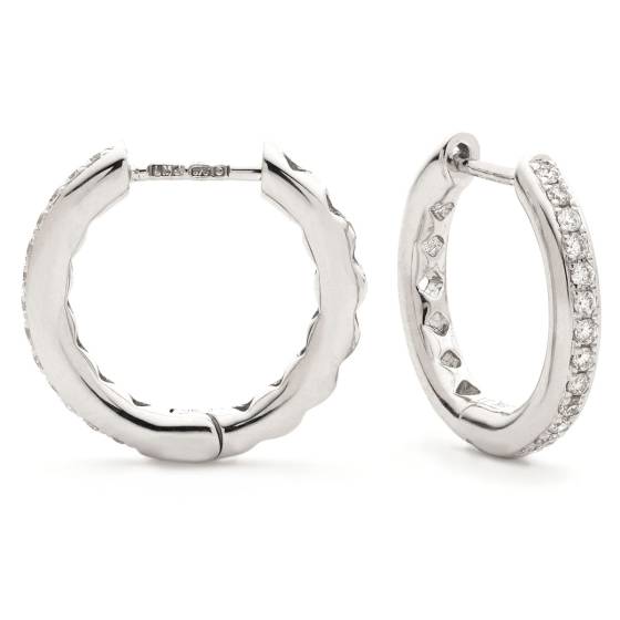 HER170 Brilliant Cut Hoop Diamond Earrings