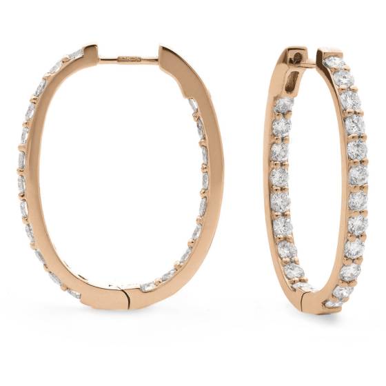 HER171 Brilliant Cut Hoop Diamond Earrings