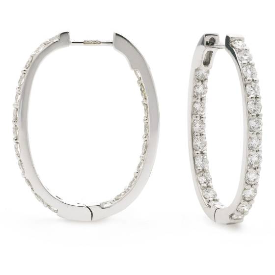 HER171 Brilliant Cut Hoop Diamond Earrings